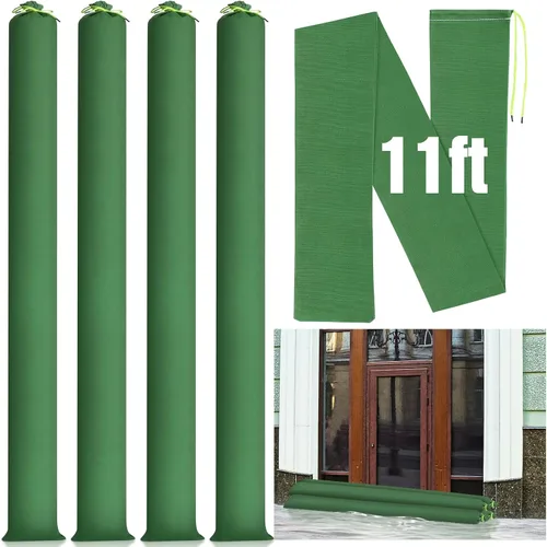 Miniatura 10 de Threan 4 Piezas Sacos de Arena Largos de Lona para Inundaciones Bolsas de Tubo de Arena Protección contra Inundaciones Engrosadas Reutilizables