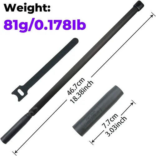 Miniatura 3 de Antena táctica de radio CB de 27 MHz, 18.4 in/18,38 pulgadas, conector macho BNC, antena de radio para QYT CB-27 CB-58 Radio marina de mano