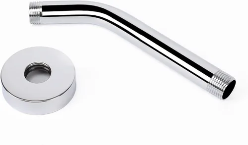 Miniatura 7 de Brazo de ducha con brida y cinta de teflón, tubo de ducha montado en la pared, brazo de extensión de acero inoxidable 304 para cabezal de ducha fijo