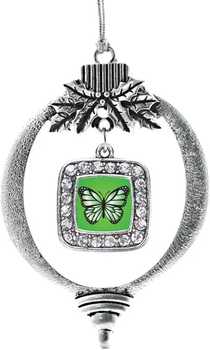 Miniatura 195 de Inspired Silver - Nana púrpura - Adorno de Navidad plateado - Adorno cuadrado para árbol de Navidad con circonita cúbica - Decoración colgante