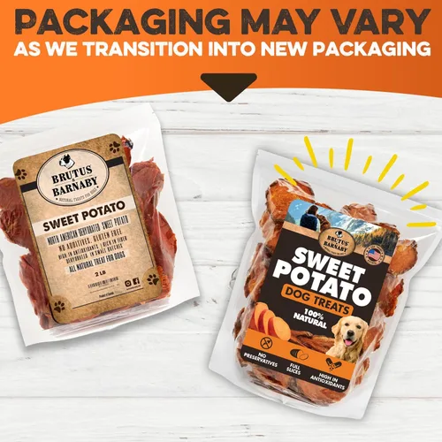 Miniatura 2 de BRUTUS & BARNABY Golosinas de batata para perros – Apoya estómagos sensibles con golosinas hipoalergénicas cultivadas en EE.UU. que huelen tan bien