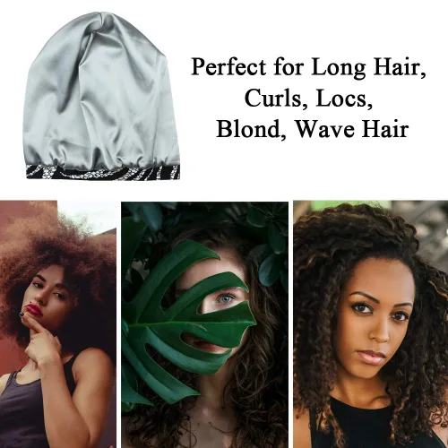 Miniatura 53 de Alnorm - Gorro con forro de satén y suave banda elástica para hombres y mujeres, talla única Se ajusta a la mayoría