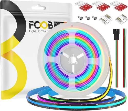 Miniatura 11 de WS2811 COB Smart IC RGB LED Tira de 16.4 pies, 24 V, flexible de alta densidad, uniforme, persecución de color, luz direccionable, 720LED/m, 0.472