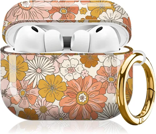 Miniatura 8 de Compatible con AirPod Pro 3 (2025), bonita funda para mujeres y hombres, protección completa, a prueba de golpes, con llavero, accesorios de funda