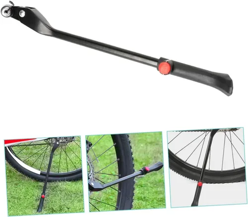 Miniatura 3 de Kisangel Accesorios de bicicleta de montaña Aleación de aluminio Kickstand Bike Kickstand Soporte lateral telescópico Pies antideslizantes Ajuste