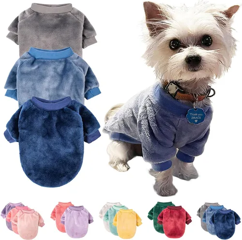 FabriCastle Suéter para perro, paquete de 3 prendas para perros y gatos, chaquetas ultrasuaves y cálidas para mascotas XXS XS para perros pequeños,