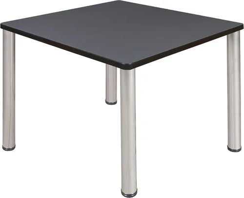 Miniatura 15 de Regency Kee - Mesa cuadrada pequeña para sala de descanso de 30 pulgadas, parte superior de cerezo, patas negras