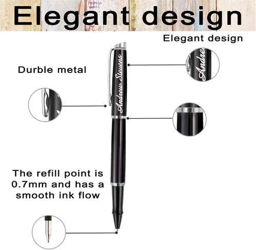 Miniatura 4 de Bolígrafos personalizados, bolígrafo grabado para hombres, bolígrafos de tinta de gel personalizados, bolígrafo de escritura regalo para graduación