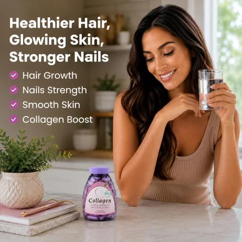Miniatura 3 de Sanar Naturals Píldoras de Colágeno con Biotina, Vitamina C - Mejora la salud del cabello, la piel y las uñas - Promueve el crecimiento del cabello