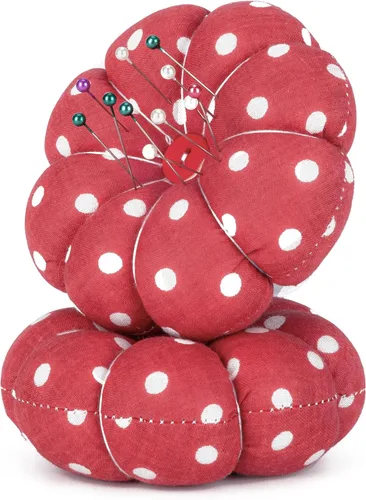 Miniatura 6 de NEOVIVA Pinc para coser con pulsera, bonito cojín de muñeca para costura diaria, estilo calabaza, paquete de 2, prisma floral rosa