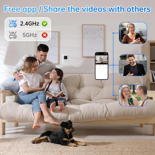 Miniatura 5 de Cámara de cargador inteligente - Cámara inalámbrica Mini HD 1080P WiFi Cámara para seguridad interior en el hogar