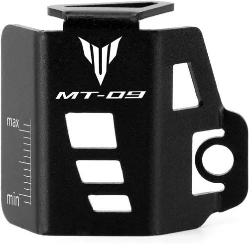 Cubierta protectora de la tapa de aceite de la bomba del depósito del líquido de freno trasero de la motocicleta compatible con YAMAHA MT-09 Negro
