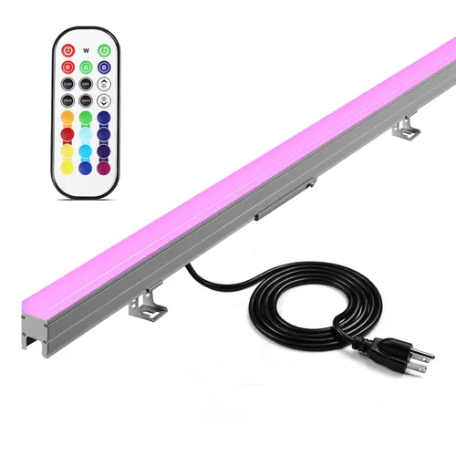 Miniatura 9 de Wrasse Barra de Luces Lavapared para Exteriores, 3000K Iluminación de Letreros Lavado de Pared Exterior 36W Luz Lineal de Paisaje Exterior 38.9