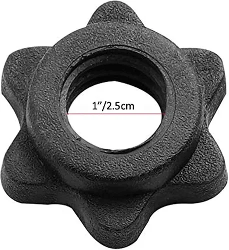 Miniatura 6 de Collares de Mancuernas de 1 Pulgada Tuerca Hexagonal de Mancuerna Abrazaderas de Collar de Barra Clips de Peso para Mancuernas, Collares Spinlock