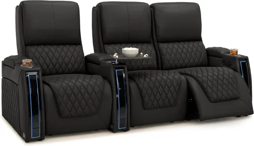 Miniatura 9 de Seatcraft Apex Zero-Gravity CoolZero - Asiento de cine en casa de cuero italiano, reposacabezas eléctrico, lumbar eléctrico, reclinable eléctrico