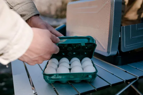 Miniatura 7 de Stansport - Recipiente para huevos para acampar y viajar