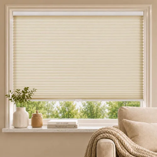 Miniatura 8 de MYshade Persianas celulares sin cordones para ventanas de interior, con celda de panal, de 1.5 pulgadas, tela transparente de acordeón, fácil