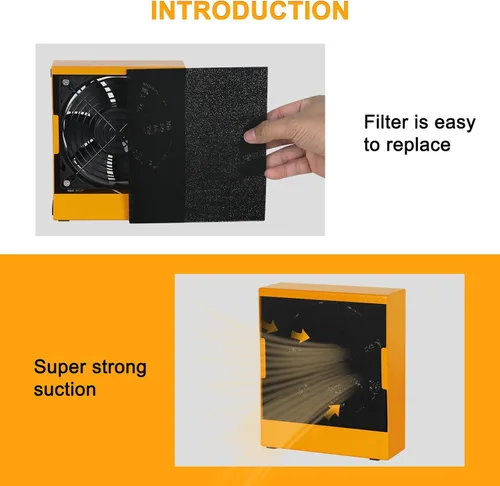 Miniatura 5 de Extractor de humos de soldadura, removedor de humos, absorbente de prevención de humo, ventilador de soldadura de 12 V, ventilador de trabajo