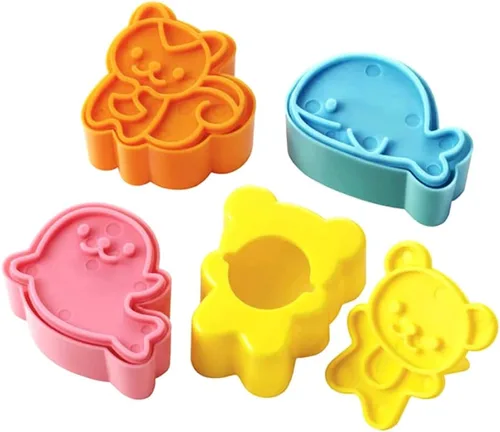 Cortadores y selladores de sándwich, 5 cortadores de galletas, cortadores de verduras para sándwiches, moldes de decoración de tartas, cortadores de