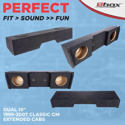 Miniatura 6 de Bbox Caja de subwoofer doble sellada de 10 pulgadas, caja de subwoofer Accu-Tuned mejora la calidad de audio, sonido y graves - Compatible