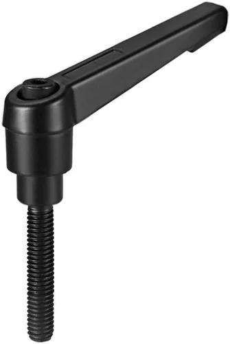 Miniatura 12 de uxcell M8 x 1.260 in Mango de sujeción ajustable Palanca de sujeción Rosca Botón de trinquete macho roscado Perillas de bloqueo Tornillo giratorio