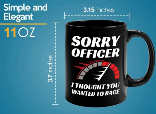 Miniatura 5 de Taza de café Racer de 11 onzas, color negro, con texto en inglés "Wanted To Racer" - Fuel Speed Racer Car Guys Circuit Automotriz Racing Boy Regalos