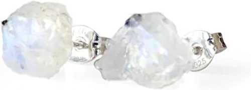 Miniatura 17 de Pendientes de botón de cristal de piedra natal para mujer y hombre - Plata esterlina