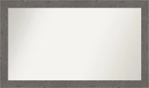 Miniatura 124 de Amanti Art Espejo de baño gris para sobre el fregadero, 31 x 48 pulgadas, espejo de tocador rectangular estrecho de color gris, marco de madera