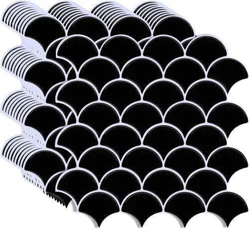 Miniatura 10 de Protector contra salpicaduras para cocina, diseño más grueso, protector contra salpicaduras de plumas negras mate de primera calidad, azulejos sin