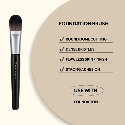 Miniatura 2 de STUDIO17 Brocha de base para maquillaje Brocha de maquillaje profesional con cerdas sintéticas de primera calidad Brochas de maquillaje coreanas