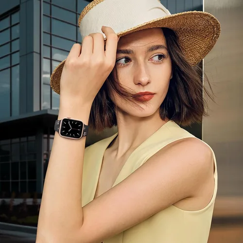 Miniatura 4 de Correas con grabado floral compatibles con Apple Watch Band de 1.49, 1.57, 1.61, 1.65, 1.73, 1.77, 1.92 pulgadas para mujeres, correas deportivas