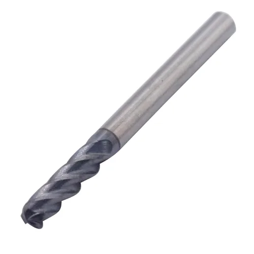 Miniatura 3 de BestParts 5 fresas de punta de bola de carburo sólido de alto rendimiento, revestimiento AlTiN, 4 flautas, hélice de 30 grados, diámetro de corte