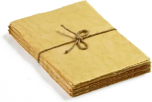 30 hojas de papel de acuarela, de 7.86 oz/m², con borde deckled, rugoso/texturizado, hecho a mano, de algodón, con textura, para acuarelas, Vintage