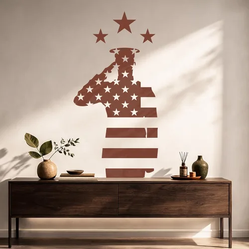 Miniatura 2 de Vinilo grande para pared, diseño de soldado, bandera de Estados Unidos, Día de los Veteranos, decoración de arte patriótico (ig5374)