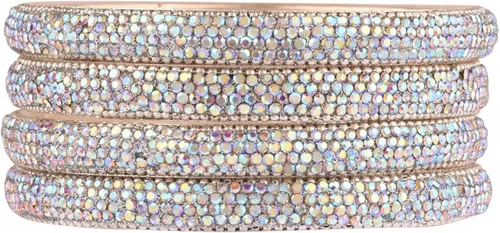 Miniatura 6 de Efulgenz Indian Bangle Set Bollywood Style Rhinestone Crystal Bridal Bracelet Jewelry Set for Women Girls