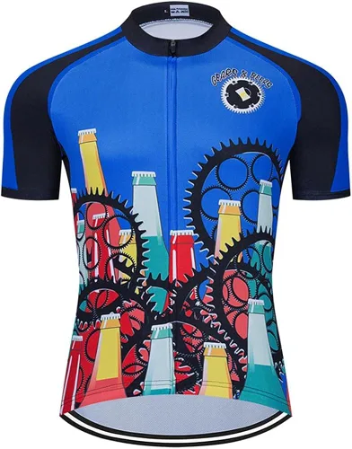 MOXILYN Camisas de ciclismo para hombre, manga corta, camiseta de ciclismo 3D, camiseta divertida para bicicleta