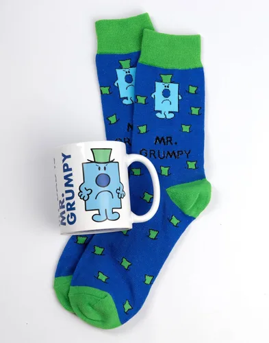 Miniatura 6 de Mr. Men Mr Grumpy Mug And Socks - Taza de café de cerámica de 11 oz