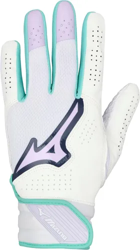 Miniatura 17 de Mizuno Finch Softball - Guantes de bateo acolchados Par Adulto y joven Palma antideslizante Palma acolchada Parte trasera de malla