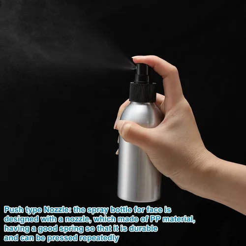 Miniatura 3 de Irenare 24 botellas pequeñas de aerosol, botellas de aluminio de niebla fina, almacenamiento de aceite esencial de metal a granel para tóner