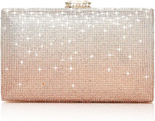 Miniatura 13 de CARIEDO Bolso de Mano Tipo Clutch con Lentejuelas para Mujer, Elegante Bolso de Noche con Purpurina Brillante, Cartera de Noche Llamativa