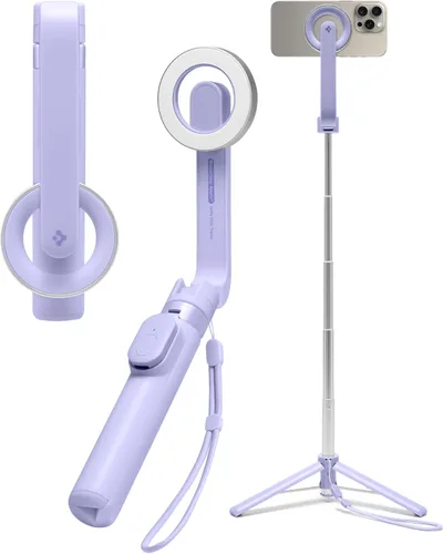 Miniatura 9 de Spigen Soporte de Trípode para Palo de Selfie con Control Remoto Bluetooth y Obturador, Extensible de 24", Compatible con MagSafe iPhone