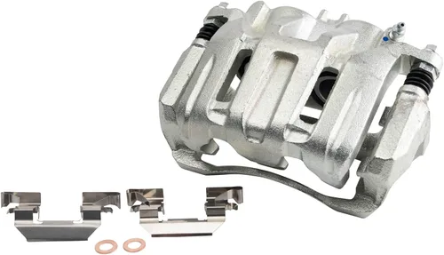 Miniatura 7 de TRQ Juego de pastillas de freno delanteras y rotores de cerámica, pinzas, mangueras, compatibles con Honda Odyssey 2005-2010