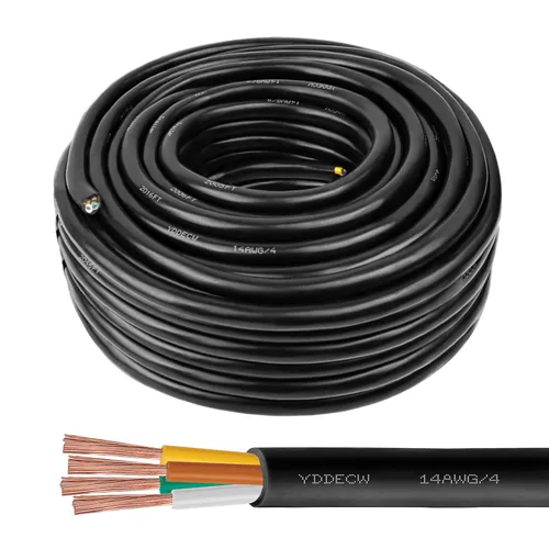 Miniatura 6 de Cable de control de 4 conductores 14 AWG de 25 pies – YDDECW 14/4 cable 100% cobre puro para sistemas de aire acondicionado mini split y bomba