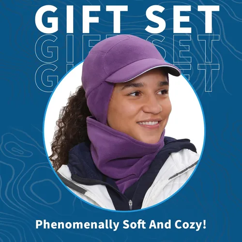 Miniatura 2 de TrailHeads Trailblazer Adventure - Juego de regalo para mujer con gorro y calentador de cuello de microforro polar