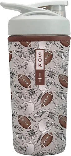 Miniatura 67 de Sok It BotlSok Botella Mezcladora de Proteínas con Funda Aislante de Neopreno (Floral Abstracto, Se Ajusta a Mezcladoras de 24oz)