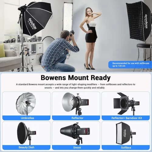 Miniatura 4 de Godox Soporte para flash S3 tipo S con soporte Bowens para Godox AD100 AD200 Pro II AD400 Pro II TT600 TT685II V100 V1 V1Pro TT350S V860III- S2
