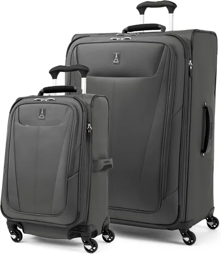 Miniatura 276 de Travelpro Maxlite 5 - Juego de 2 piezas de equipaje de mano de tela, expandibles con 4 ruedas giratorias, bolso blando para debajo del asiento, Negro