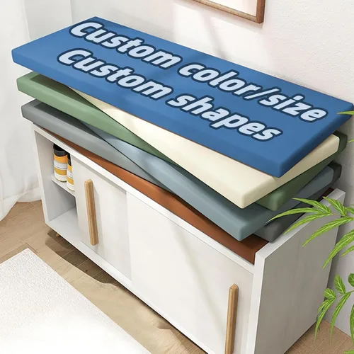 Cojín de banco de tamaño personalizado, almohadillas de banco antideslizantes de tamaño personalizado, cojín de ventana de bahía para interiores,