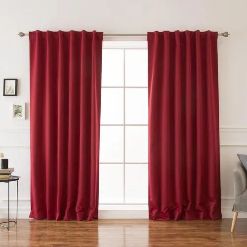 Miniatura 29 de Best Home Fashion Cortinas opacas con aislamiento térmico, pestaña trasera, bolsillo para barra, color gris, 52 pulgadas de ancho x 126 pulgadas