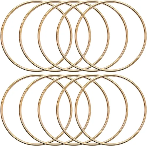 Miniatura 8 de 10 anillos de metal de 2 pulgadas para manualidades, aros de plata, anillos florales de macramé, para manualidades, suministros de atrapasueños
